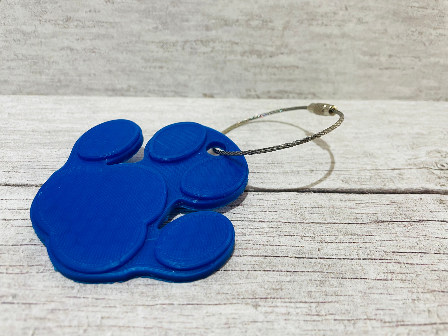 Cable Loops with Keyring Twist Barrel - Silver - View 2