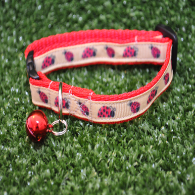 Ladybird Puppy/Small Dog Collar - View 2 | Dottie's Pet Boutique