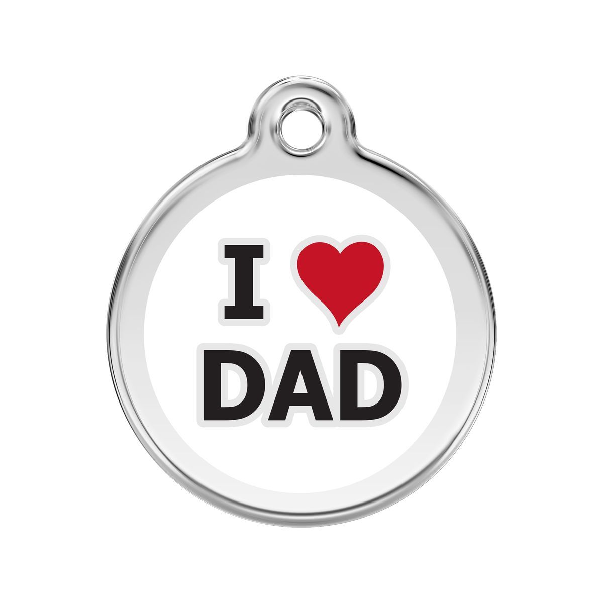 Red Dingo Enamel I Love Dad Tag