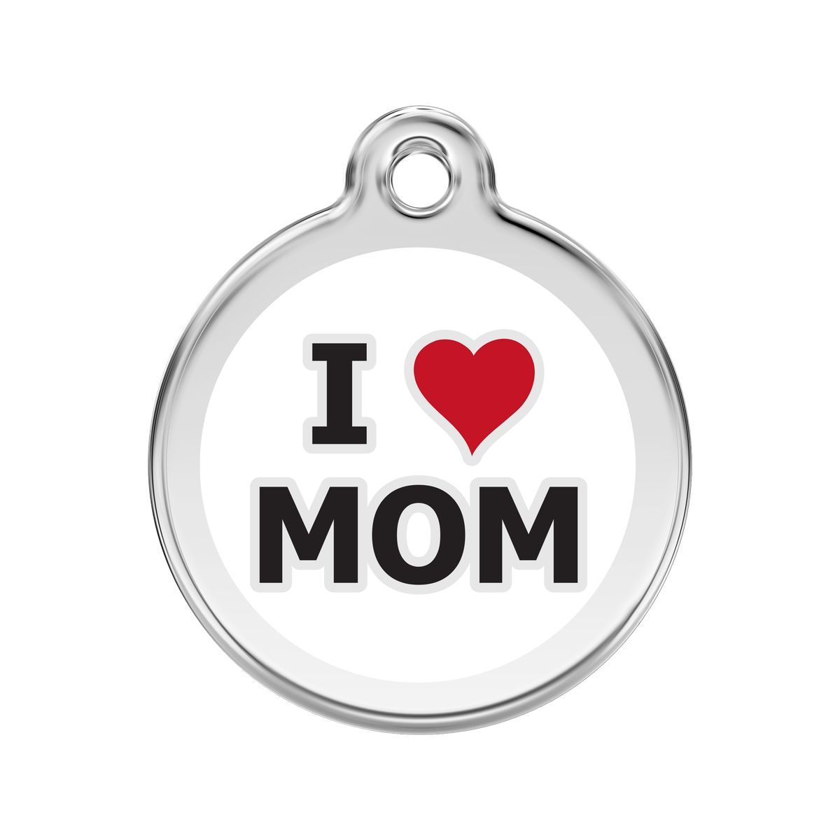 Red Dingo Enamel I Love Mom Tag