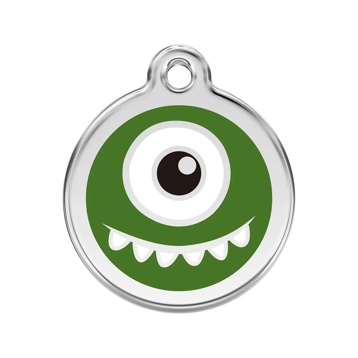 Personalised Red Dingo Monster Enamel Tag - View 2 | Dottie's Pet Boutique