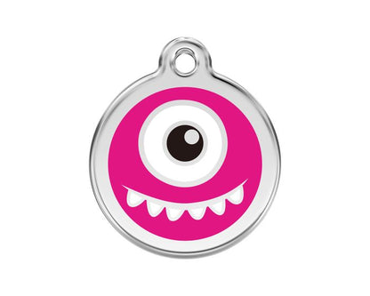 Personalised Red Dingo Monster Enamel Tag - View 3 | Dottie's Pet Boutique