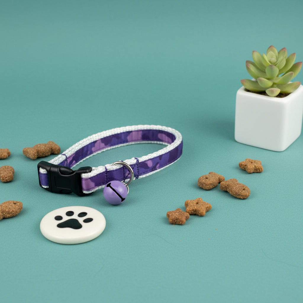 Camo Cat Collar with Bell