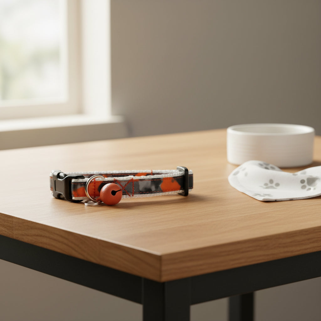 Camo Cat Collar with Bell