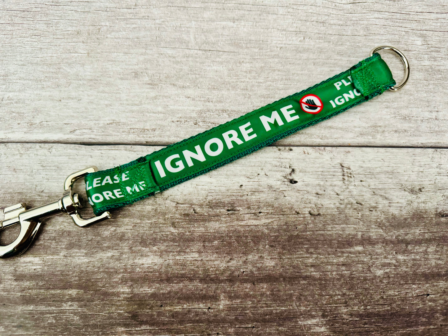 Please Ignore Me Alert Short Extension Dog Lead - View 9 | Dottie's Pet Boutique