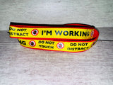 I'm Working - Do Not Distract - Do Not Touch - Hand Symbol Dog Ribbon Lead/Leash