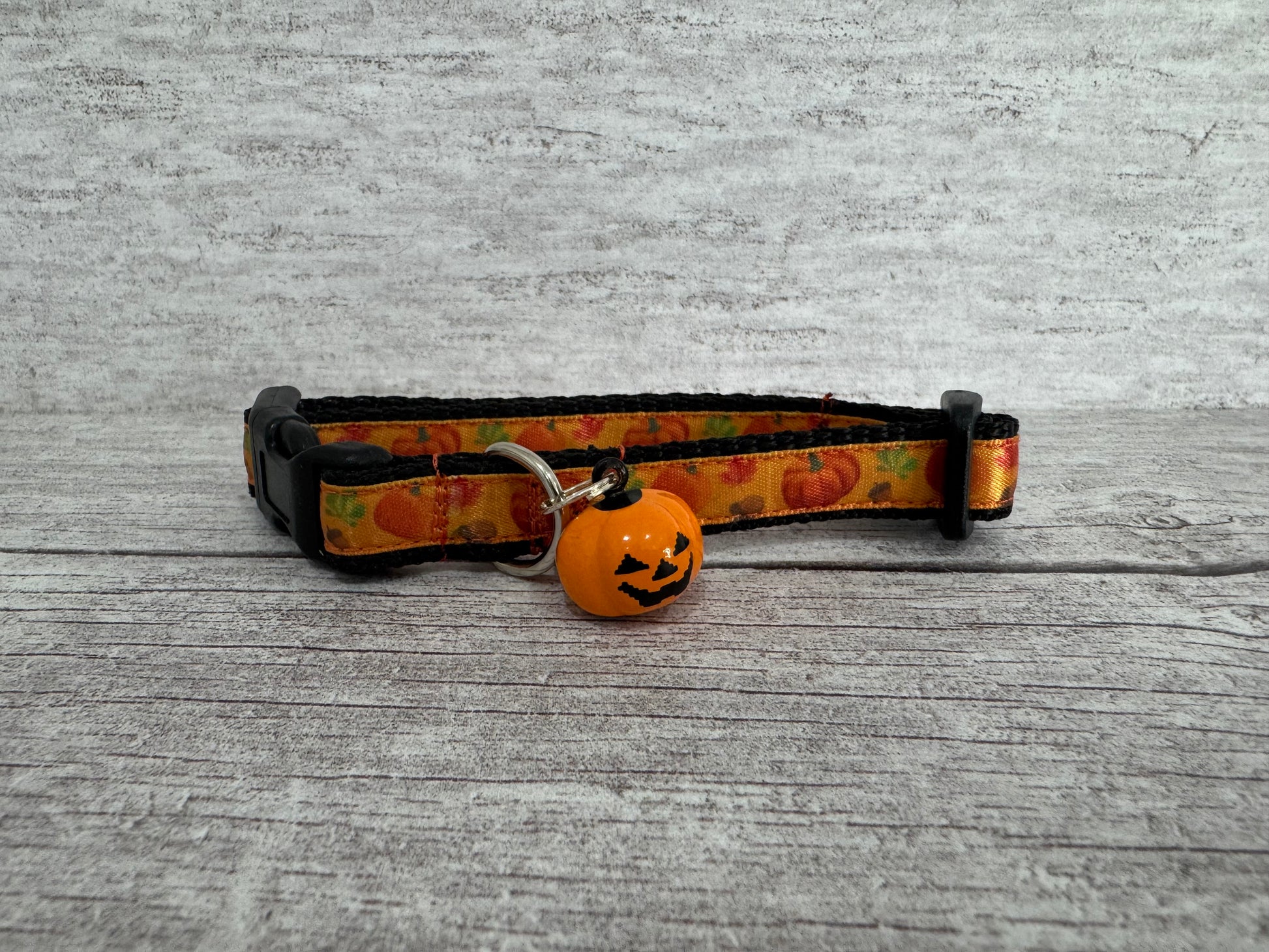Autumn Pumpkin Acorn Leaf Cat Collar - View 2 | Dottie's Pet Boutique