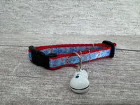 Candy Cane & Snowflakes Christmas Dog Collar