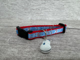 Candy Cane & Snowflakes Christmas Dog Collar