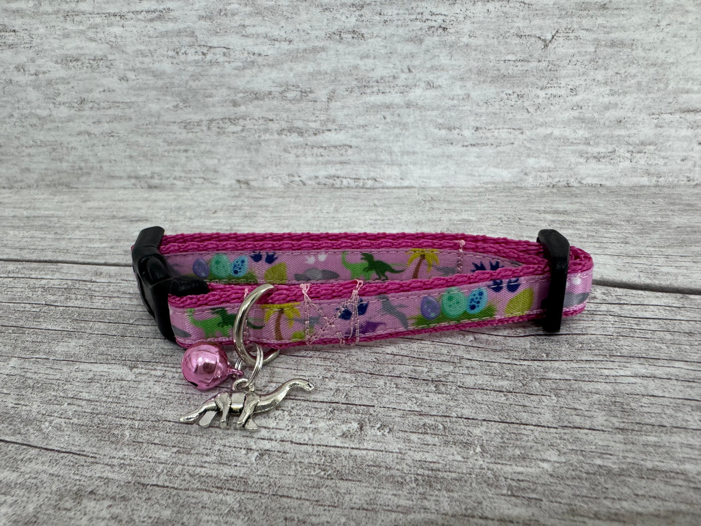 Dinosaurs Cat Collar - View 4 | Dottie's Pet Boutique