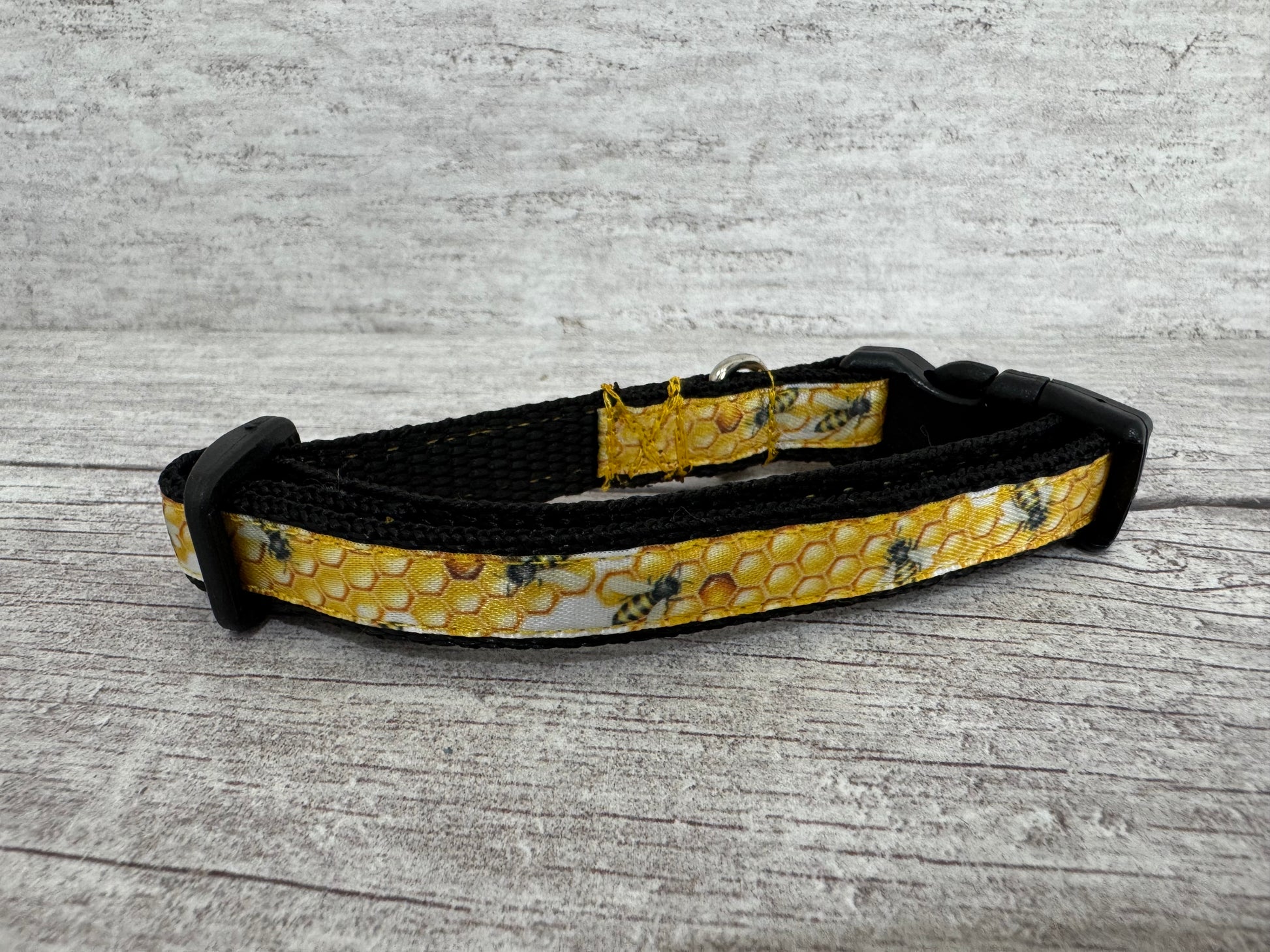 Bee Hive Honey Cat Collar - View 2 | Dottie's Pet Boutique