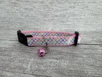Pastel Checker Kitten/Cat Collar