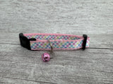 Pastel Checker Kitten/Cat Collar