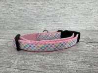 Pastel Checker Kitten/Cat Collar