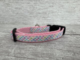 Pastel Checker Kitten/Cat Collar