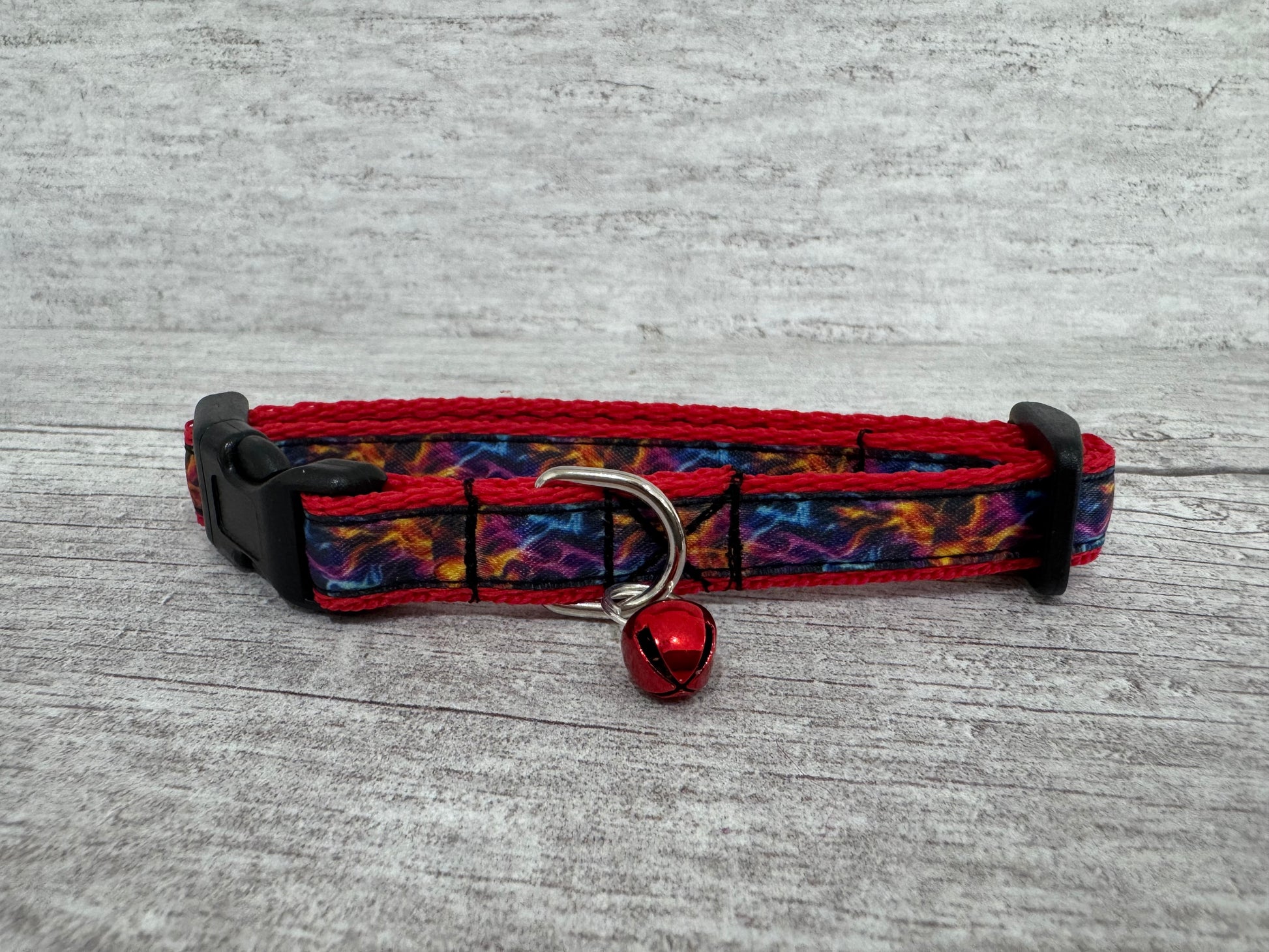 Fire Flame Hot Puppy/Small Dog Collar - Handmade in the UK | Dottie's Pet Boutique