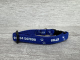 Personalised Custom Name Retro Bubble Print Ribbon Puppy/Small Dog Collar