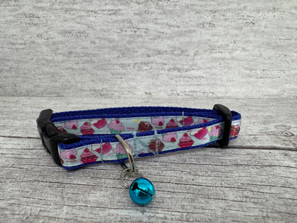 Multi Cupcake Ribbon Cat Collar - View 4 | Dottie's Pet Boutique