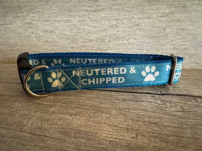 Neutered and Chipped Dog Collar