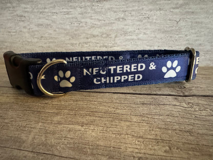 Neutered and Chipped Dog Collar