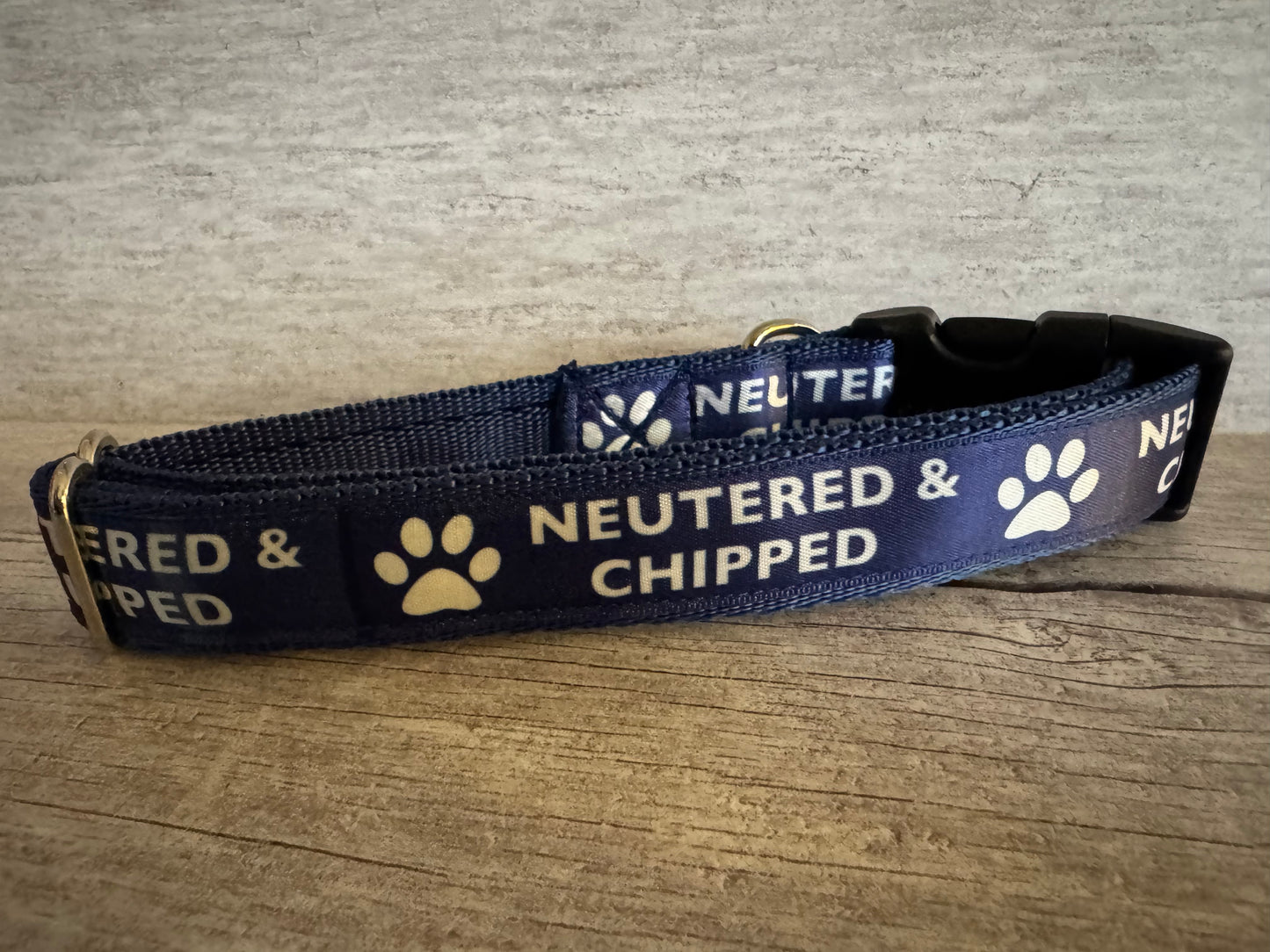 Neutered and Chipped Dog Collar
