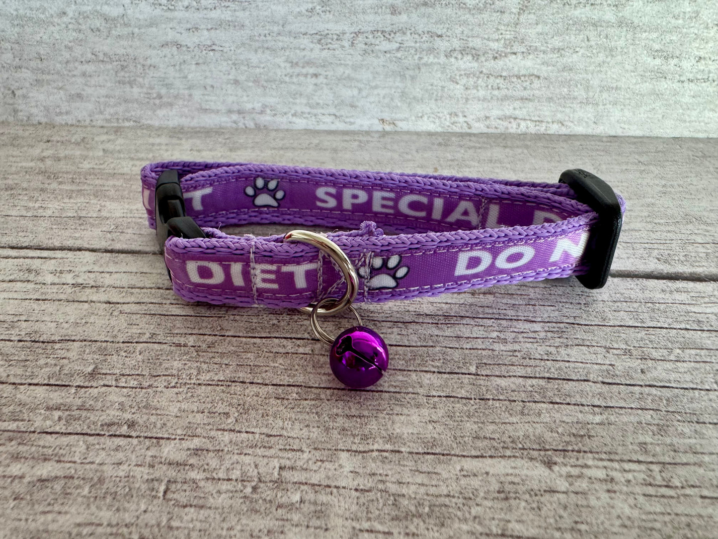 Special Diet - Do Not Feed Ribbon Medical Alert Cat Collar