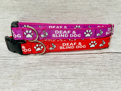 Deaf and Blind Alert Dog Collar - Handmade in the UK | Dottie's Pet Boutique