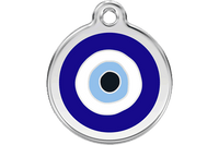 Red Dingo Enamel Tag Evil Eye Dark Blue - Custom Dog Collars