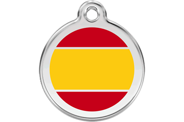 Red Dingo Enamel Tag Spanish Flag Yellow