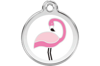 Red Dingo Flamingo Enamel Tag (1FMW)