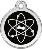Red Dingo Enamel Tag Atom Black - Custom Dog Collars