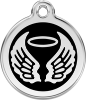 Red Dingo Enamel Tag Angel Wings **Choice of Colours** - Custom Dog Collars