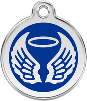 Red Dingo Enamel Tag Angel Wings **Choice of Colours** - Custom Dog Collars