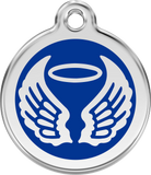 Red Dingo Enamel Tag Angel Wings **Choice of Colours** - Custom Dog Collars