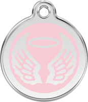 Red Dingo Enamel Tag Angel Wings **Choice of Colours** - Custom Dog Collars