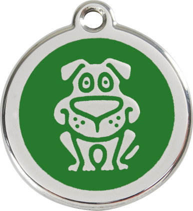 Red Dingo Enamel Tag Dog **Choice of Colours** - Custom Dog Collars