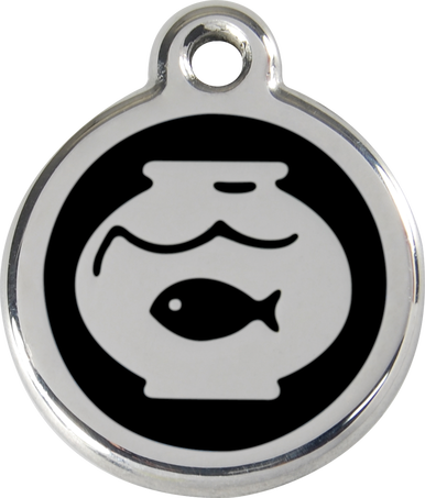 Red Dingo Enamel Tag Fish Bowl - Custom Dog Collars