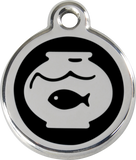 Red Dingo Enamel Tag Fish Bowl - Custom Dog Collars