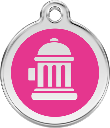 Red Dingo Enamel Tag Fire Hydrant **Choice of Colours** - Custom Dog Collars