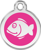 Red Dingo Enamel Tag Fish **Choice of Colours** - Custom Dog Collars