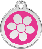 Red Dingo Enamel Tag Flower **Choice of Colours** - Custom Dog Collars