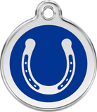 Red Dingo Enamel Tag Horseshoe **Choice of Colours** - Custom Dog Collars
