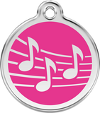 Red Dingo Enamel Tag Music **Choice of Colours**