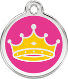 Red Dingo Enamel Tag Queen Hot Pink