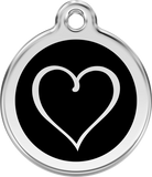 Red Dingo Enamel Tag Tribal Heart **Choice of Colours**