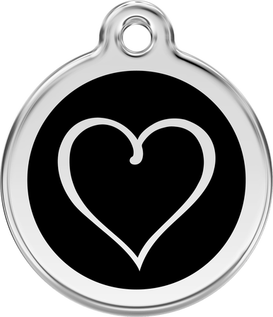 Red Dingo Enamel Tag Tribal Heart **Choice of Colours**