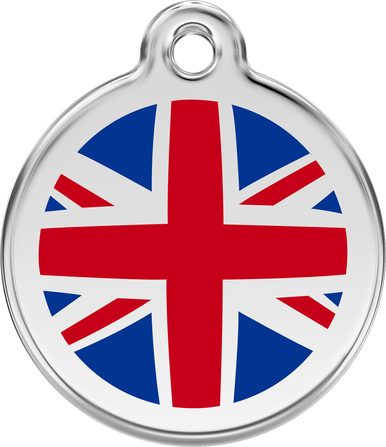 Red Dingo Enamel Tag UK Flag