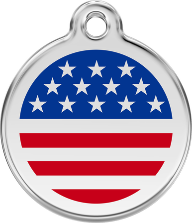 Red Dingo Enamel Tag Stars & Stripes