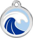 Red Dingo Enamel Tag Wave