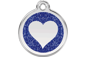 Red Dingo Glitter Enamel Tag Heart - View 3 | Dottie's Pet Boutique